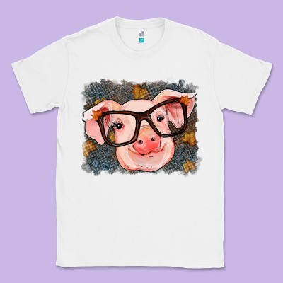 Fall Autumn Pig Classic Tee Designed By Ranaportraitstore