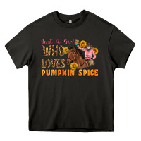 Asphalt Just A Girl Who Loves Pumpkin Spice Cowgirl Heavy Core Tee - Artiststas