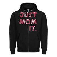 Black Just Mom It Zipper Hoodie - Jasminsmagicworld