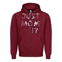 Burgundy Just Mom It Zipper Hoodie - Jasminsmagicworld