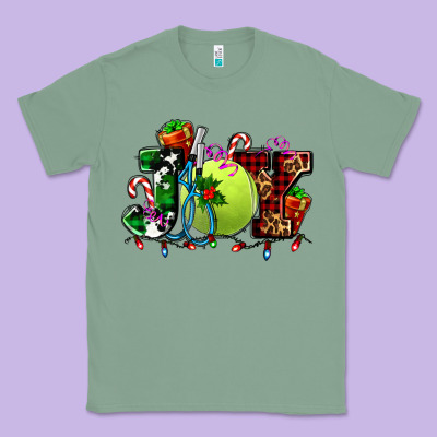 Joy And Tennis Christmas Classic Tee Designed By Adodesignshop