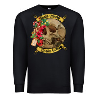 Black Sorta merry sorta scary skull Premium Sweatshirt - NancyCooperArtShop