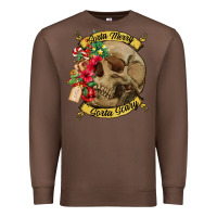 Chestnut Sorta merry sorta scary skull Premium Sweatshirt - NancyCooperArtShop