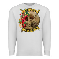 Dove Grey Sorta merry sorta scary skull Premium Sweatshirt - NancyCooperArtShop