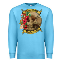 Ocean Blue Sorta merry sorta scary skull Premium Sweatshirt - NancyCooperArtShop