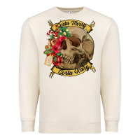 Sandshell Sorta merry sorta scary skull Premium Sweatshirt - NancyCooperArtShop