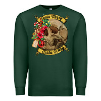 Sports Green Sorta merry sorta scary skull Premium Sweatshirt - NancyCooperArtShop