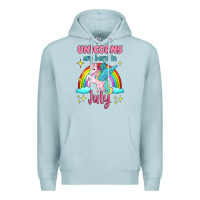 Blue Mist unicorns are born in july Premium Hoodie - Jasminsmagicworld