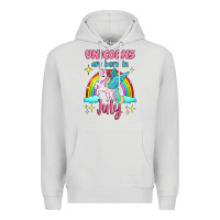 Dove Grey unicorns are born in july Premium Hoodie - Jasminsmagicworld