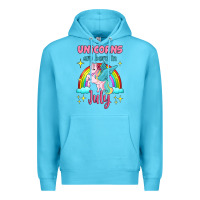 Ocean Blue unicorns are born in july Premium Hoodie - Jasminsmagicworld