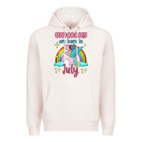Pale Pink unicorns are born in july Premium Hoodie - Jasminsmagicworld