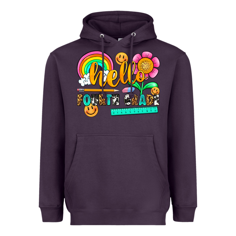 Hello Fourth Grade Heavyweight Hoodie by NancyCooperArtShop | Teevron