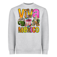 Heather Grey viva mexico mexican coffee cups Heavyweight Sweatshirt - FaDigitalArtStudio