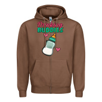 Chestnut Drinking Buddies Zipper Hoodie - Jasminsmagicworld