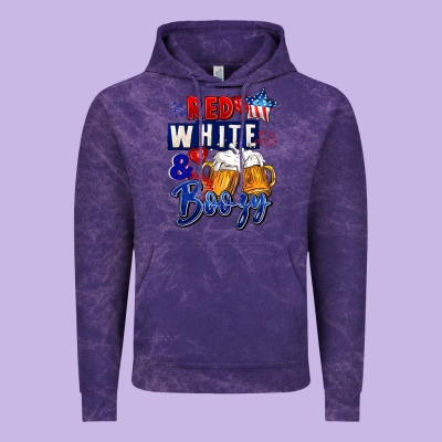 Red White And Boozy 4th Of July Vintage Hoodie Designed By Cowgirlartshop
