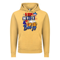Vintage Mustard Red white and boozy 4th of july Vintage Hoodie - CowGirlArtShop