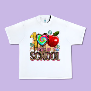100 Days Of School Urban Heavy Tee Designed By Adodesignshop