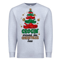 Heather Grey crocin around the christmas tree Premium Sweatshirt - MaliasSmallBusiness