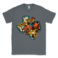Charcoal Heather rodeo sunflower texas map Classic Tee - JahusDesignShop