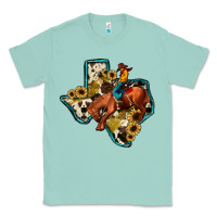 Seafoam rodeo sunflower texas map Classic Tee - JahusDesignShop