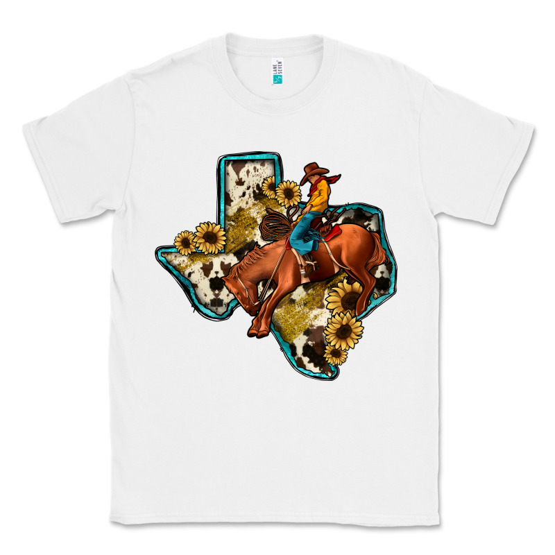 Rodeo Sunflower Texas Map Classic Tee by JahusDesignShop | Teevron
