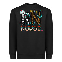 Black rn nurse Heavyweight Sweatshirt - CowhideDigitalArt