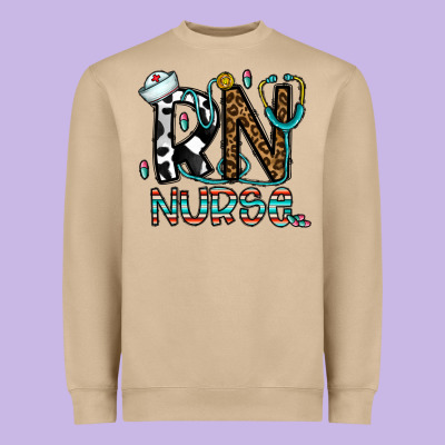 Rn Nurse Heavyweight Sweatshirt Designed By Cowhidedigitalart