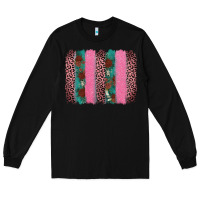 Black valentine's leopard brushstroke Long Sleeve Tee - AdoDesignShop