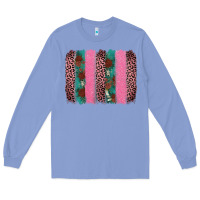 Colony Blue valentine's leopard brushstroke Long Sleeve Tee - AdoDesignShop