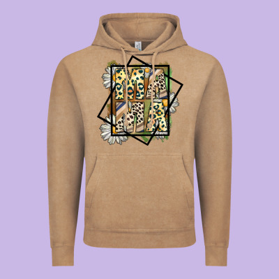 Mama Leopard Vintage Hoodie Designed By Cowhidedigitalart