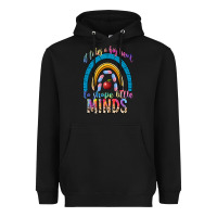 Black it takes a big heart to shape little Heavyweight Hoodie - NancyCooperArtShop
