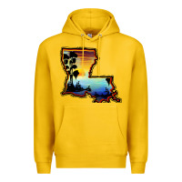 Lemon louisiana  sunset map Premium Hoodie - BarkalooDesign