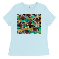 Baby Blue western football Ladies Tee - AdoDesignShop