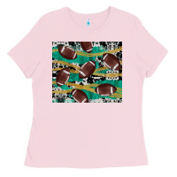 Bubblegum Pink western football Ladies Tee - AdoDesignShop
