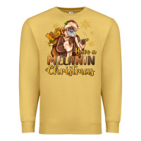 Antique Gold have a melanin christmas black santa Premium Sweatshirt - MaliasSmallBusiness
