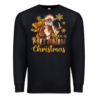Black have a melanin christmas black santa Premium Sweatshirt - MaliasSmallBusiness
