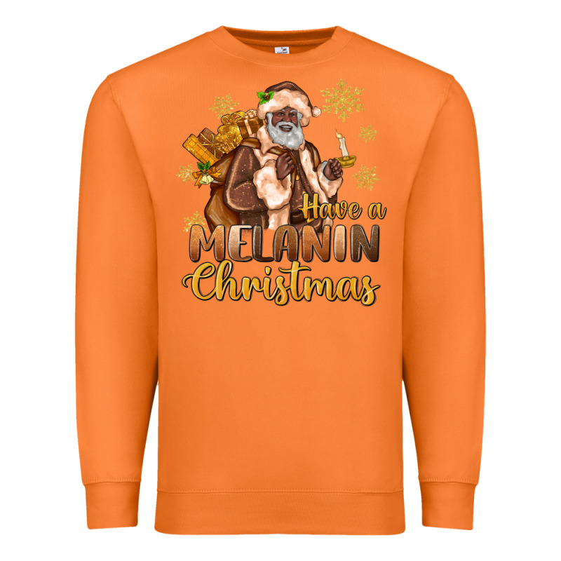Have A Melanin Christmas Black Santa Premium Sweatshirt by MaliasSmallBusiness | Teevron