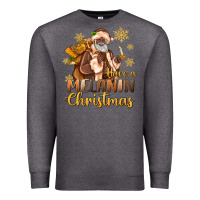 Charcoal Heather have a melanin christmas black santa Premium Sweatshirt - MaliasSmallBusiness