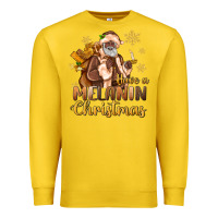 Lemon have a melanin christmas black santa Premium Sweatshirt - MaliasSmallBusiness