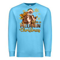 Ocean Blue have a melanin christmas black santa Premium Sweatshirt - MaliasSmallBusiness