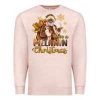 Pale Pink have a melanin christmas black santa Premium Sweatshirt - MaliasSmallBusiness