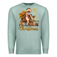 Seafoam have a melanin christmas black santa Premium Sweatshirt - MaliasSmallBusiness