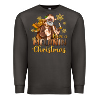 Smoke have a melanin christmas black santa Premium Sweatshirt - MaliasSmallBusiness