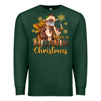 Sports Green have a melanin christmas black santa Premium Sweatshirt - MaliasSmallBusiness