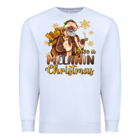 White have a melanin christmas black santa Premium Sweatshirt - MaliasSmallBusiness