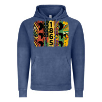 Vintage Denim juneteenth 1865 brush stroke Vintage Hoodie - HRA Design Shop
