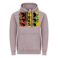 Vintage Zinc juneteenth 1865 brush stroke Vintage Hoodie - HRA Design Shop