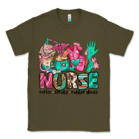 Army Green nurse coffee scrubs rubber gloves Classic Tee - Jasminsmagicworld