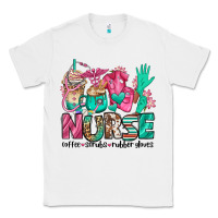 White nurse coffee scrubs rubber gloves Classic Tee - Jasminsmagicworld
