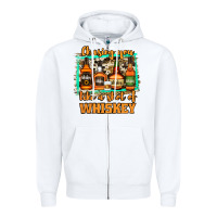 White Chasing You Like a Shot of Whiskey Zipper Hoodie - Jasminsmagicworld